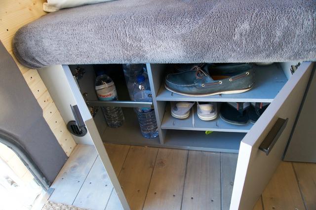 DIY Camper Van Shoe cupboard